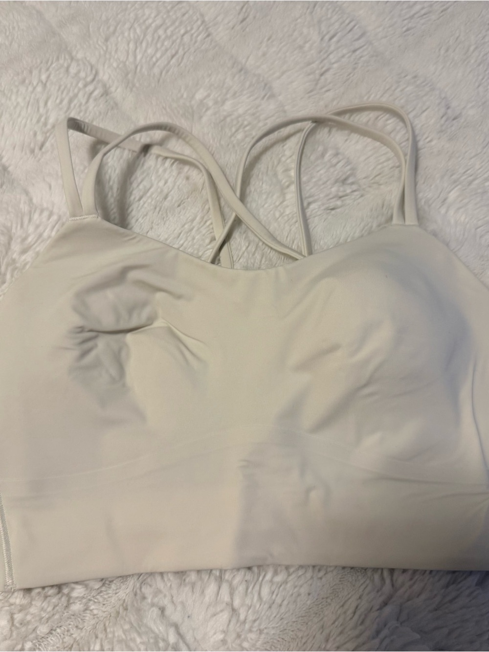 Lululemon like a cloud longline bra in Bone- Like New!